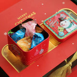 1Pcs Merry Christmas Iron Candy Cookies Boxes For Home Xmas Box Christmas Orname