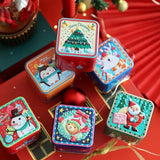 1Pcs Merry Christmas Iron Candy Cookies Boxes For Home Xmas Box Christmas Orname