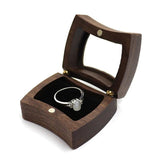 Ring Bearer Magnet Wood Box Walnut Ring Holder