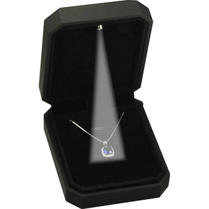 LED Jewelry Box Ring Box with LED Light Engagement Wedding Rings Case Boxes