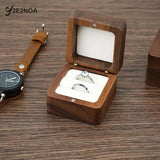 Wood Square Jewelry Box for Rings Earrings