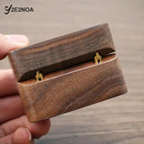 Wood Square Jewelry Box for Rings Earrings