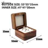 Wood Square Jewelry Box for Rings Earrings