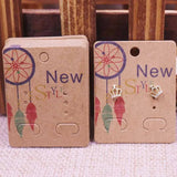 100Pcs Earring Display Cards 4x5cm Hang Tag DIY Jewelry Earring Cards