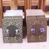 100Pcs Earring Display Cards 4x5cm Hang Tag DIY Jewelry Earring Cards