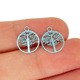 50pcs Tree of Life Charms Stainless Steel Pendant Earrings Bracelet Making C5450