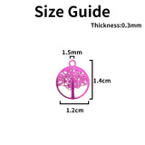 50pcs Tree of Life Charms Stainless Steel Pendant Earrings Bracelet Making C5450