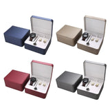 Jewelry Three-piece Suit Box PU Leather Organizer Holder Boxes Display Storage