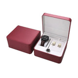 Jewelry Three-piece Suit Box PU Leather Organizer Holder Boxes Display Storage