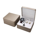 Jewelry Three-piece Suit Box PU Leather Organizer Holder Boxes Display Storage