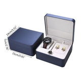 Jewelry Three-piece Suit Box PU Leather Organizer Holder Boxes Display Storage