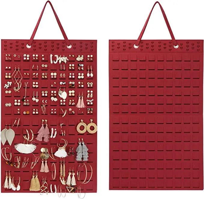 Earring Hanging Organizer Wall Holder Soft Felt Hanger Jewelry Display Storage