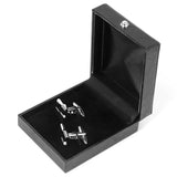 PU Leather Tie Clip Cufflinks Storage Case Display