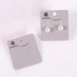50pcs Earrings Display Cards 4x4.5cm PVC Hook Jewelry Packing Earring Stud Hangi