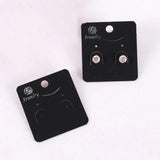 50pcs Earrings Display Cards 4x4.5cm PVC Hook Jewelry Packing Earring Stud Hangi