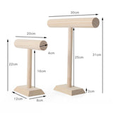 Wooden Bracelet Chain T-Bar Rack Jewelry Stand for Bangle Watch Necklace