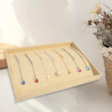 Stackable Jewelry Trays Organizer Burlap Storage Case for Drawers Women Showcase