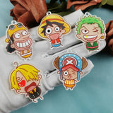 10PCS Acrylic Cartoon Character Charm Pendant DIY Keychain Earrings Accessories