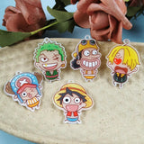 10PCS Acrylic Cartoon Character Charm Pendant DIY Keychain Earrings Accessories