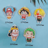 10PCS Acrylic Cartoon Character Charm Pendant DIY Keychain Earrings Accessories