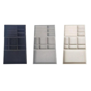 3-Piece Jewelry Trays Organizer - Ideal Birthday Gift for Rings, Pendants