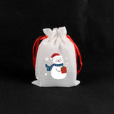 5Pcs Christmas Jute Bags 10x14 13x18cm Drawstring Pouches