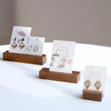 Wooden Ring Holder Walnut Earring Display Stand Jewelry Organizer