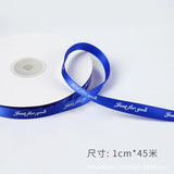 45m Small English Letters Polyester Ribbon for Bouquet Flowers DIY