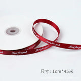 45m Small English Letters Polyester Ribbon for Bouquet Flowers DIY