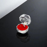 Acrylic Crystal Ring Storage Display Box Clear Case for Jewelry Packaging