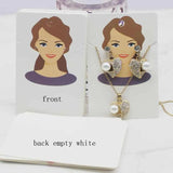 Beauty Head Jewelry Card 6*9cm 50pc Necklace Earring Display Tag Card