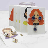 Beauty Head Jewelry Card 6*9cm 50pc Necklace Earring Display Tag Card