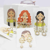 Beauty Head Jewelry Card 6*9cm 50pc Necklace Earring Display Tag Card
