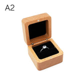 Wood Wedding Ring Gift Boxes Bags Case for Jewelry Ring Necklace
