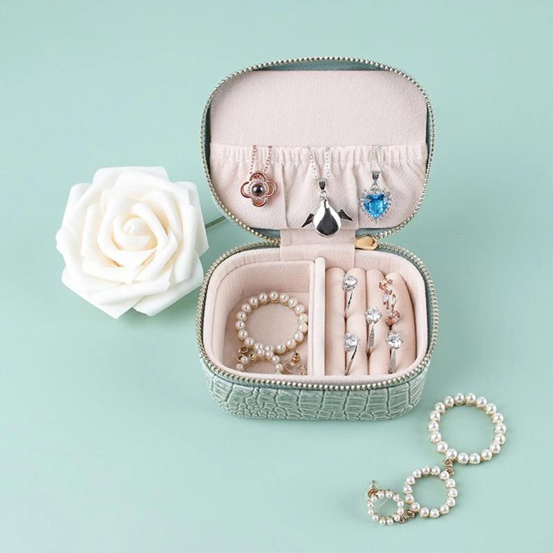 Portable Jewelry Box Display Storage Case Holder for Rings