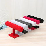 Velvet T-Type Bracelet Watch Jewelry Display Stand Organizer