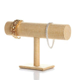 Velvet T-Type Bracelet Watch Jewelry Display Stand Organizer