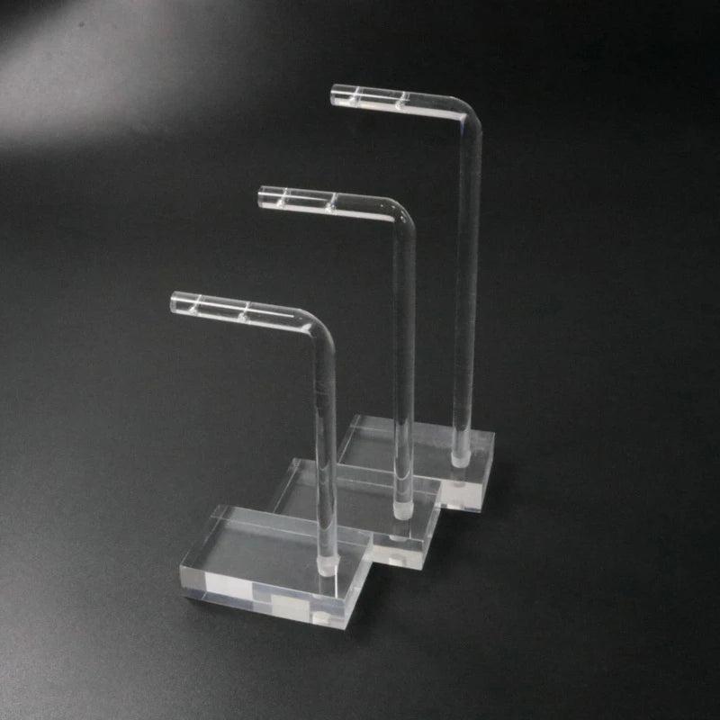 Clear Acrylic Earring Display Stand Set of 3 L Shape Jewelry Holder