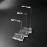 Clear Acrylic Earring Display Stand Set of 3 L Shape Jewelry Holder