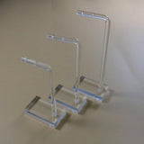 Clear Acrylic Earring Display Stand Set of 3 L Shape Jewelry Holder