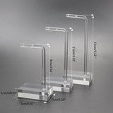 Clear Acrylic Earring Display Stand Set of 3 L Shape Jewelry Holder
