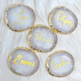 Personalized Agate Coaster Wedding Bridal Shower Party Favor