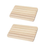 Wooden Earring Rings Storage Board with Groove Large Capacity