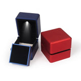 Velvet Wedding Ring Box w/ LED Light, Jewelry Organizer