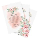 Wedding Dinner Table Thank You Cards, 10x15cm, Writable, Small Business Decor