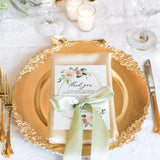 Wedding Dinner Table Thank You Cards, 10x15cm, Writable, Small Business Decor