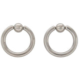 Stainless Steel Captive Bead Hoop Ear Rings Studs 4g(5mm)x16mm
