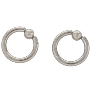 Stainless Steel Captive Bead Hoop Ear Rings Studs 4g(5mm)x16mm