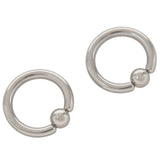 Stainless Steel Captive Bead Hoop Ear Rings Studs 4g(5mm)x16mm