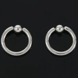 Stainless Steel Captive Bead Hoop Ear Rings Studs 4g(5mm)x16mm